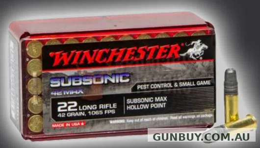 Claremont Firearms WINCHESTER .22 42GN SUBSONIC 1065FPS