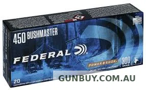 Federal Power-Shok .450BM 300gn SP 20 Pack
