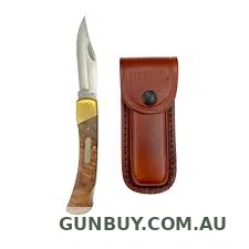 Old Timer 5 GOLDEN BEAR KNIFE & LEATHER SHEATH