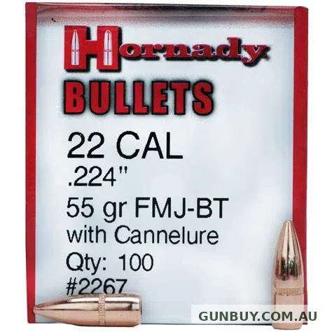 Hornady .224 55gn Full Metal Jacket Boat Tail H2267