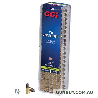 Claremont Firearms CCI 22 SHORT CB 29GR LRN 100 PK 710FPS C26