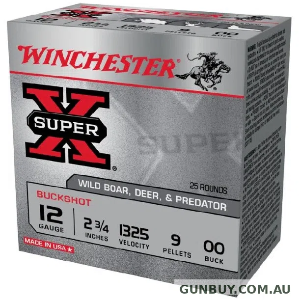 Claremont Firearms WINCHESTER SUPER X 12G OO BUCK 9 PELLET