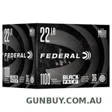 Federal 22LR 36gr Lead HP Black Pack 1100pk 1260fps