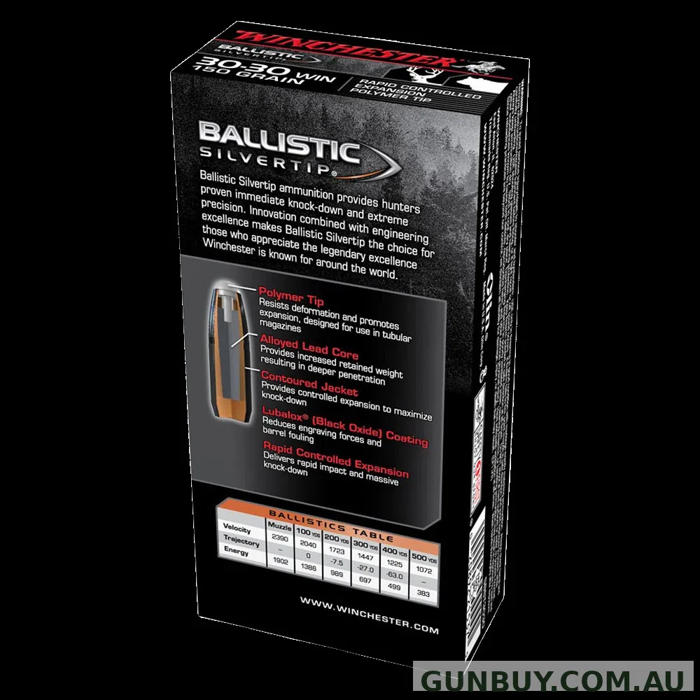 Claremont Firearms Winchester .30-30 150G BALLISTIC SILVER Tip SUPREME