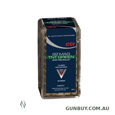 CCI 22WMR TNT GREEN 30GR HP 2200FPS C60