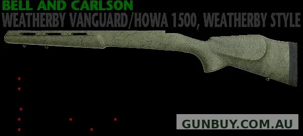 Bell & Carlson Howa 1500 Weatherby VGD Varmint Tactical with Flutes Tan with Black Spiderweb