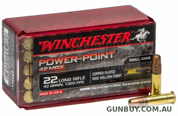 Claremont Firearms WINCHESTER .22 42GN POWERPOINT 1320FPS