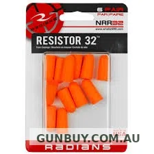 Radians Resistor 32 Foam Ear Plugs Orange 6pair