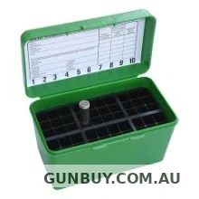 Claremont Firearms MTM H50-RL-10 50 RND HANDLED AMMO BOX GREEN .30-06