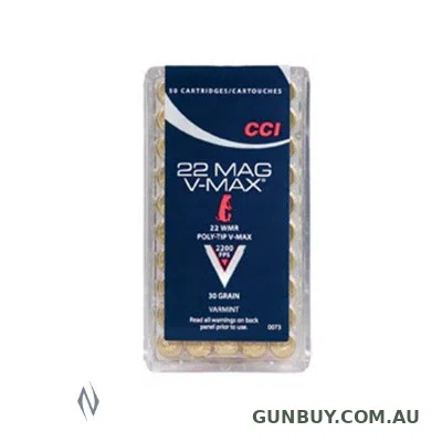 Claremont Firearms CCI 22WMR V-MAX 30GR 2200FPS C73
