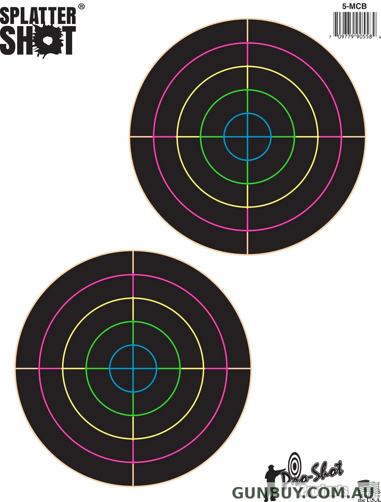 Pro Shot MULTI-COLOUR SPLATTER 10PK TARGET