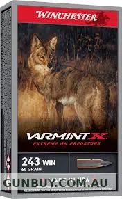 WINCHESTER .243WIN 65GN VARMINT X 20PK