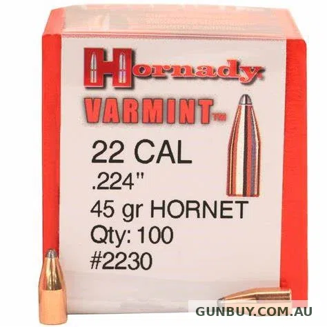 Claremont Firearms HORNADY .224 45GR HORNET SP 100 PACK