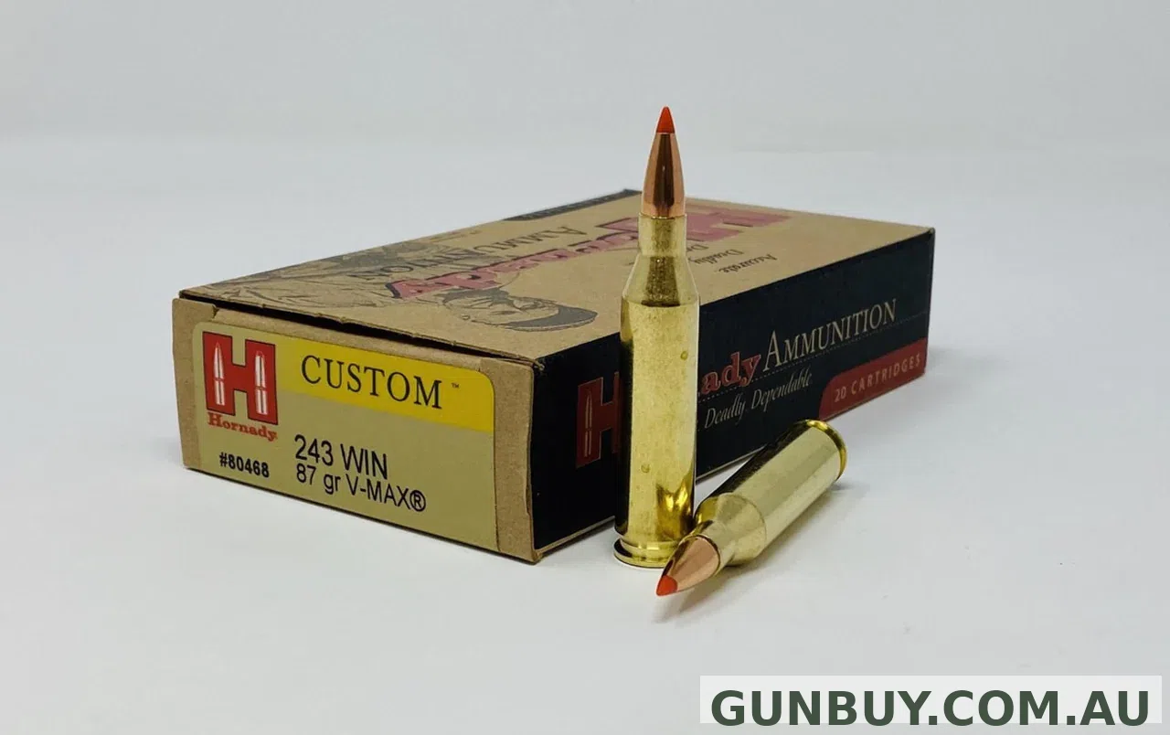 Claremont Firearms Hornady .243 87gn V-Max 20 Pack