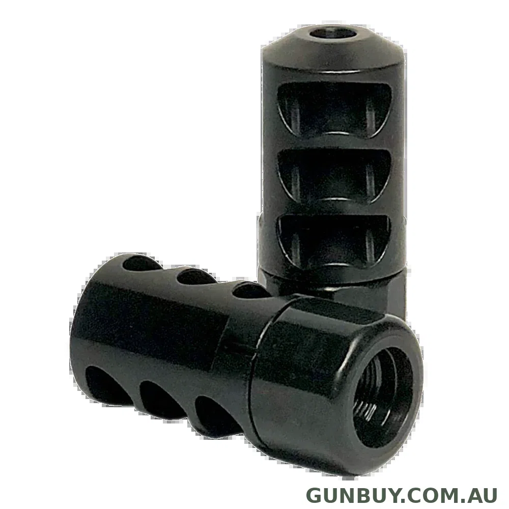 Grizzly Muzzle Brake 6 Port Black 1/2x28 .22 Cal