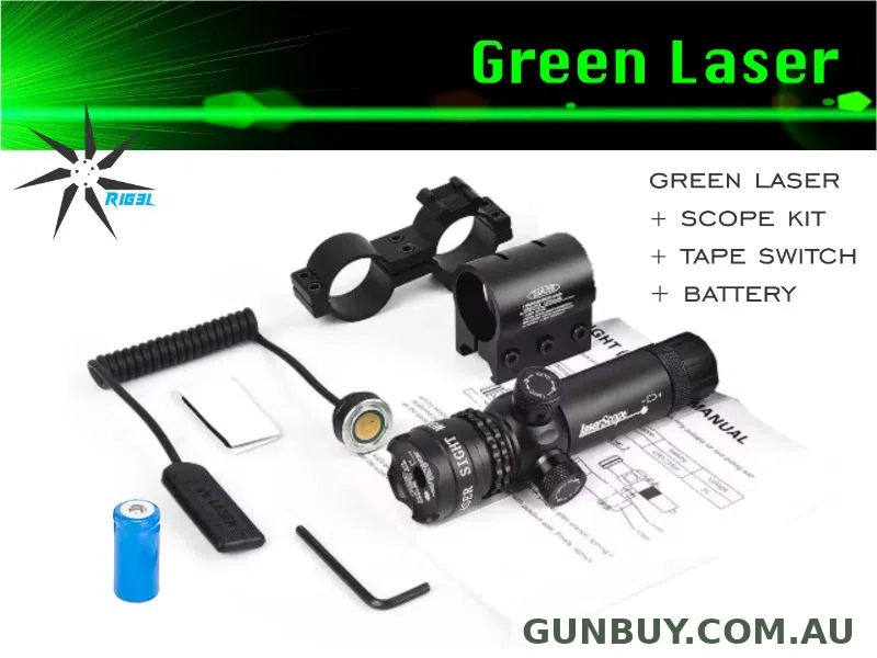 Eagleye Green Laser + Scope Kit Inc Battery