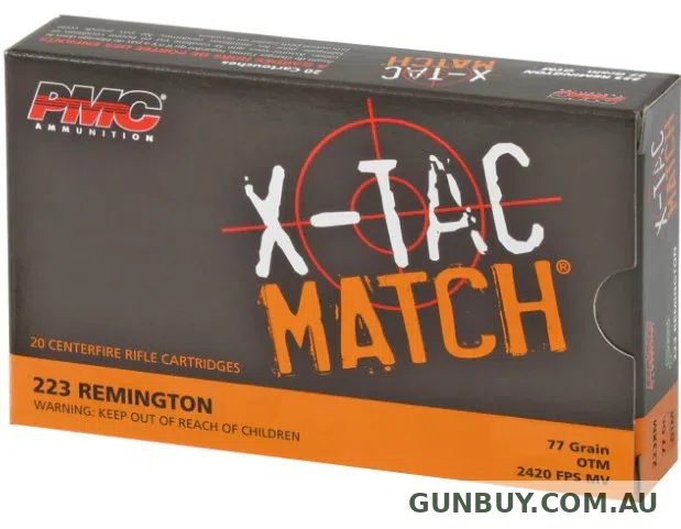 Claremont Firearms PMC .223 REM X-TAC 77GN OTM 20PK