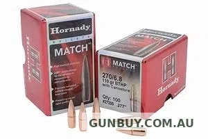 Claremont Firearms HORNADY .277 110GN BTHP (H27200)