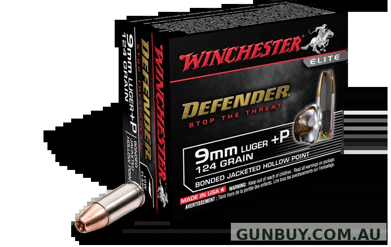 Claremont Firearms WINCHESTER 9MM 124GN DEFENDER BONDED JHP