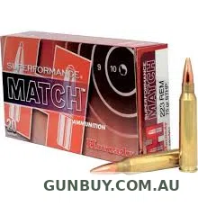 Hornady 223 Rem 75gr BTHP Super Performance Match
