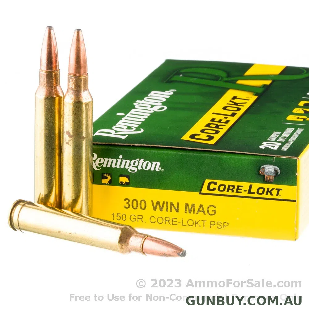 Claremont Firearms REMINGTON CORE-LOKT .300WM 150GN PSP AMMO 20PK