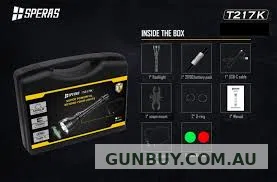Speras T217K 1400lm 3in1 Hunting Flashlight Kit