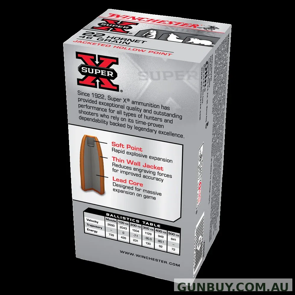 Claremont Firearms Winchester .22Hornet 46G HP 50Pack