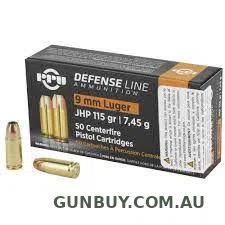 Claremont Firearms PPU 9MM 115GR JHP 50PK