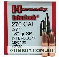 Claremont Firearms HORNADY .277 130G SP INTERLOCK Projectiles
