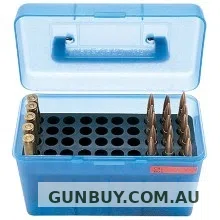 MTM H50-RL-24 50 Rnd Handled Ammo Box Blue