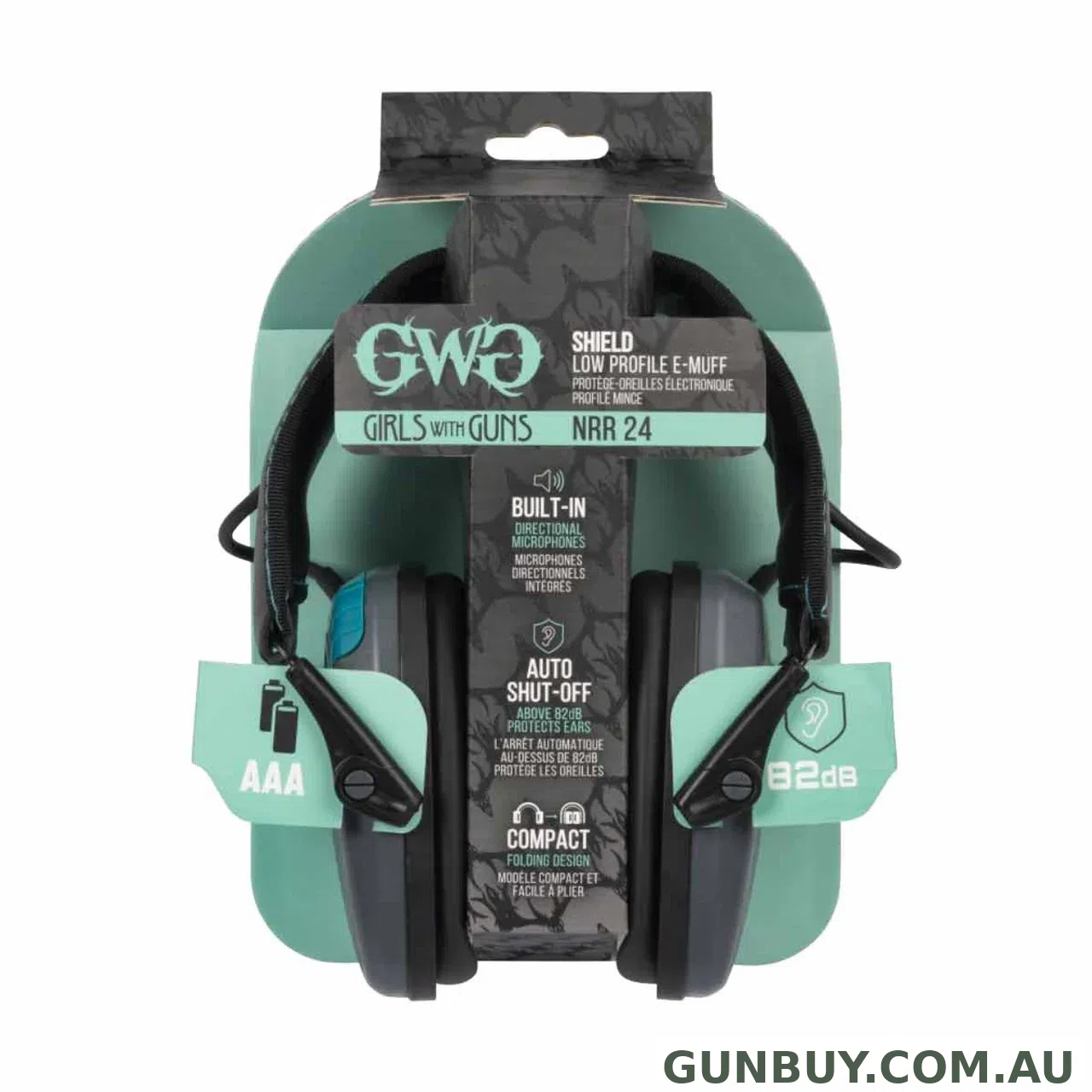Allen GIRLS WITH GUNS SHEILD LOW PROFILE ELECTRONIC EAR MUFFS