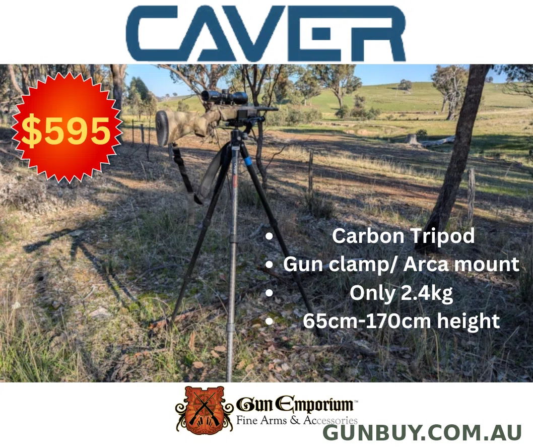 CAVER Carbon Tripod and Gun Clamp