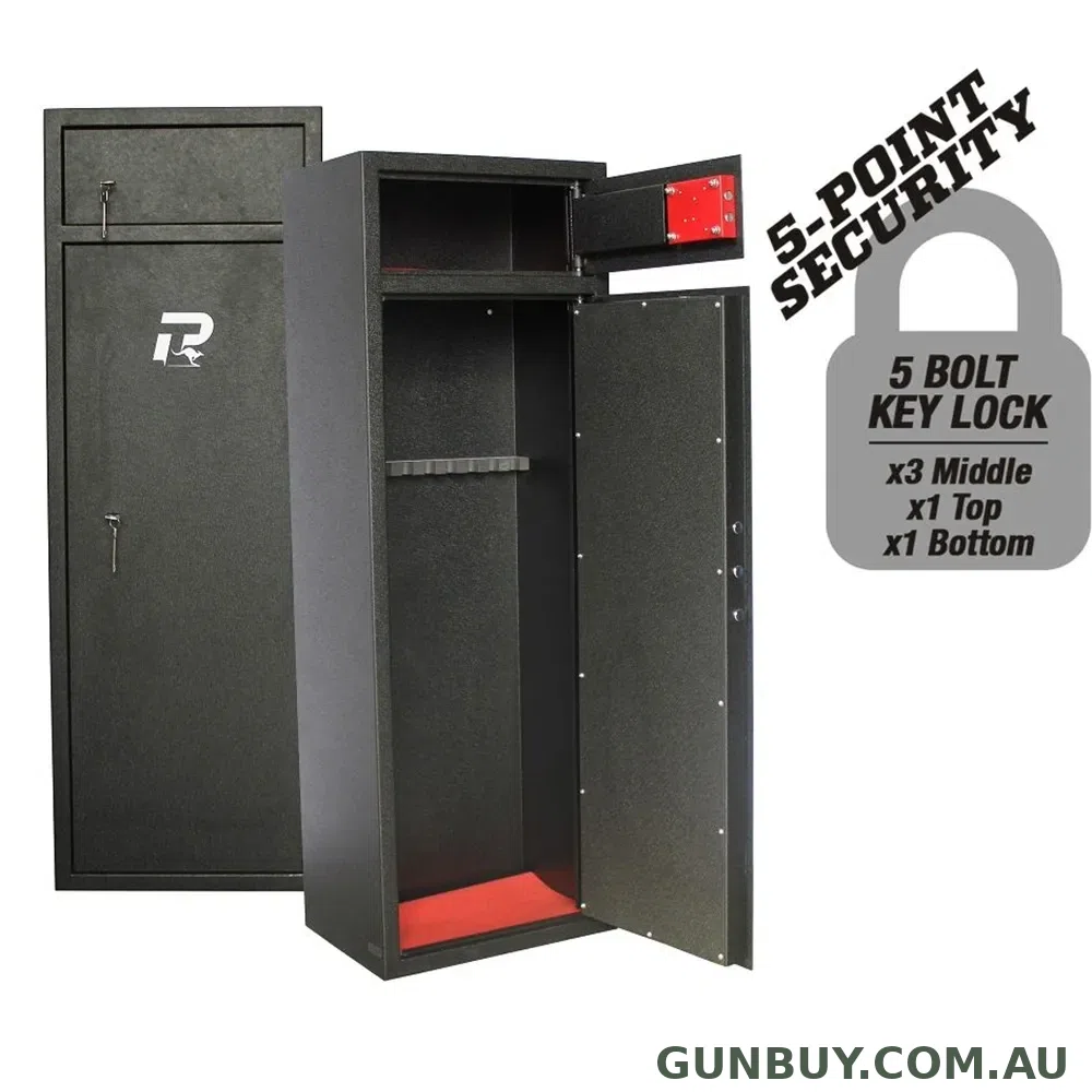 Pro-Tactical Hunter 10 Gun Safe Key Lock with Top Locker