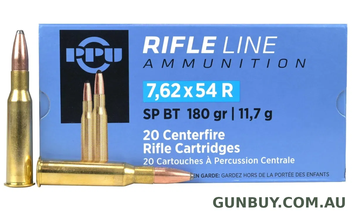 PPU 7.62x54 Rimmed 180gr SP Pkt 20
