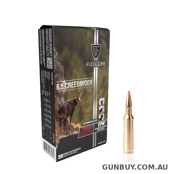 FIOCCHI 129GR EPN CREEDMOOR, POLYMER TIP 20PK