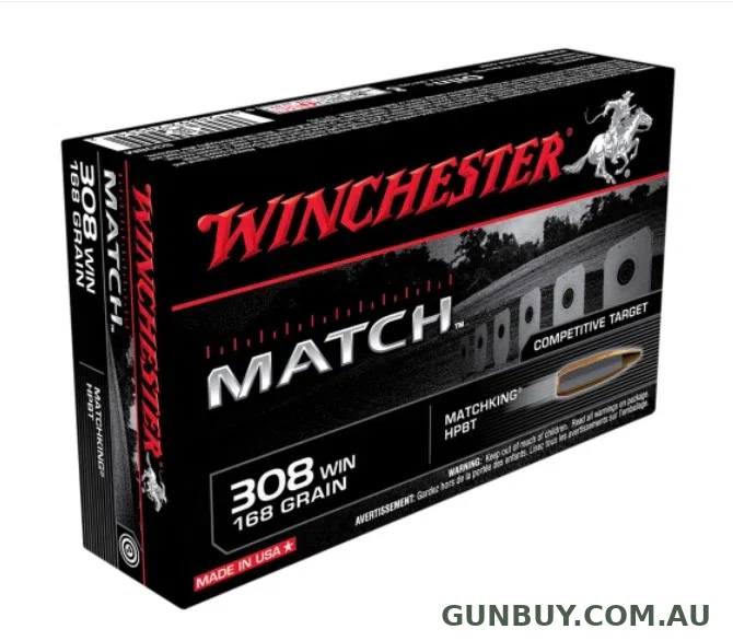 Winchester Match 168gr Sierra BTHP 20pk