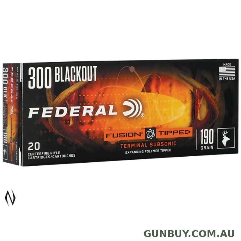 Federal 300AAC Blackout 190gr Fusion Subsonic Expanding