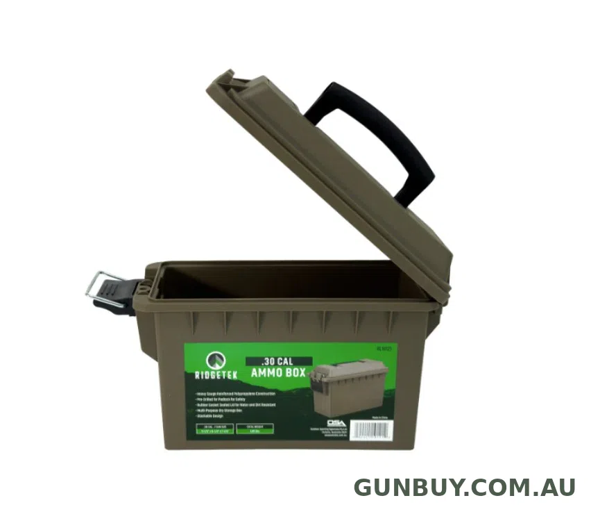 Ridgetek .30 Cal Ammo Box Dark Earth (Inc Padlock)
