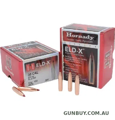 Hornady 30 Cal .308 220gr ELD-X 100pk