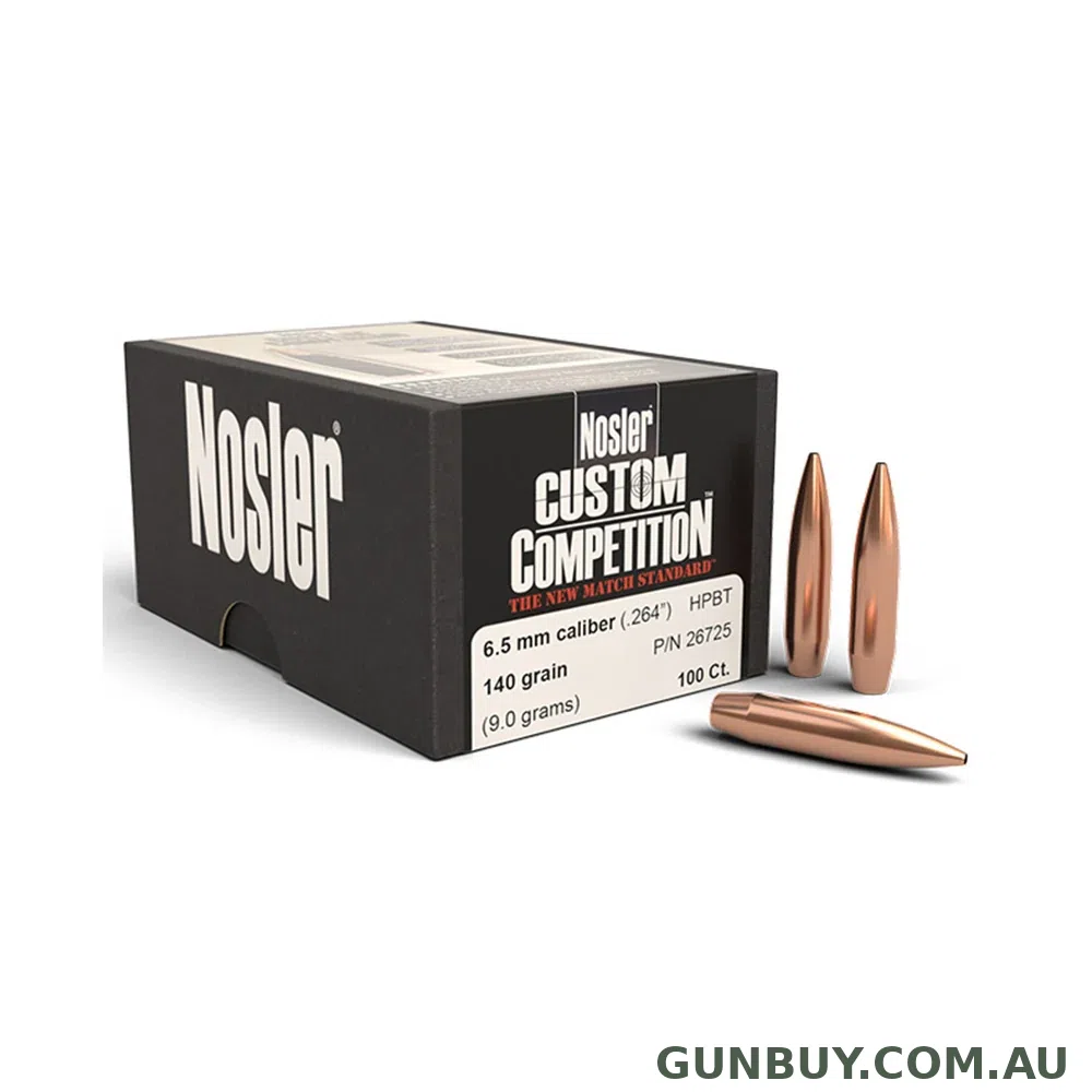 Nosler 6.5MM 140GR HPBT CUSTOM COMP 100PK