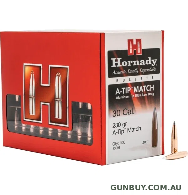 Hornady 30 Cal .308 230gr A-TIP Match 100pk