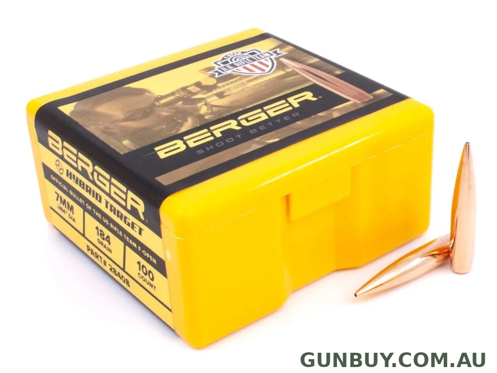 Berger 7mm 184 gr F-Open Hybrid Target (500/box)