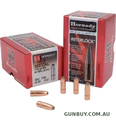 Hornady 303 Cal .312 174gr RN 100pk