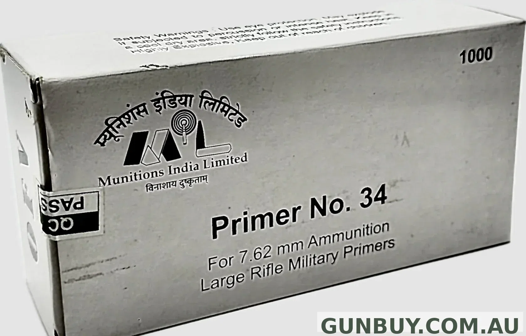 OFV Large Rifle Primer No. 34 1000pk