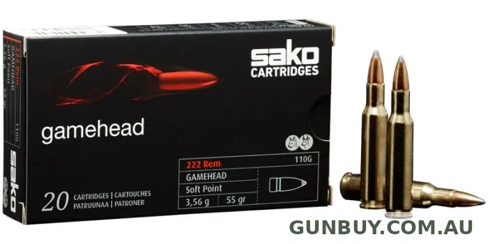 Sako 222 Rem 55gr Gamehead 20pk