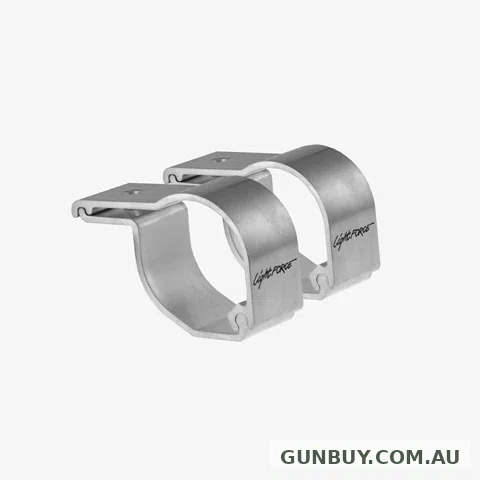Lightforce Two Bar Clamps 44mm 51mm Bars Polished