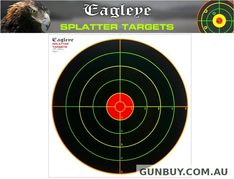 Eagle Eye Splatter Target 12 Inch Heavy Card 5pk