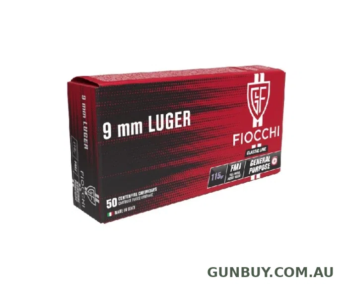 Fiocchi 9mm Luger 115gr FMJ 50pk
