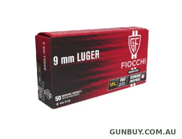 Fiocchi 9mm Luger 124gr FMJ 50pk