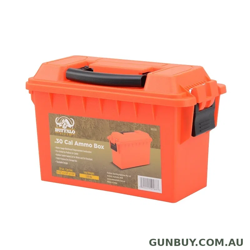 Buffalo River .30 Cal Plastic Ammo Box Emergency orange